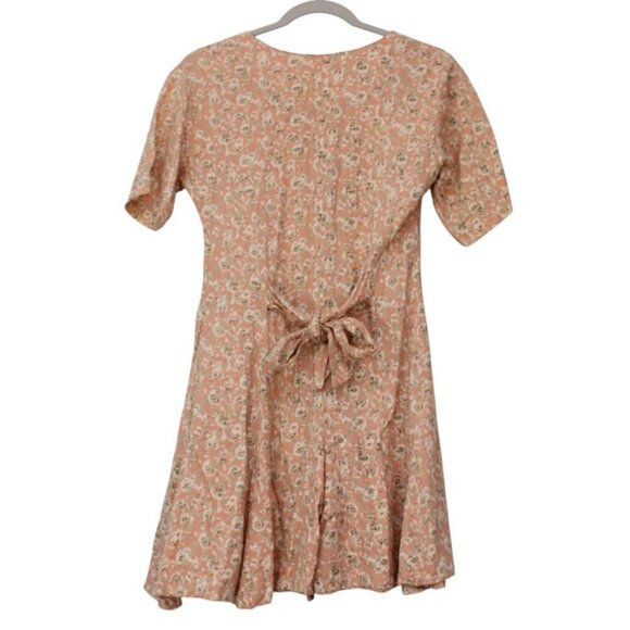 Vintage 90s Romper Size Small Pink Floral Feminine Cottagecore Dainty Prairie - Picture 9 of 12